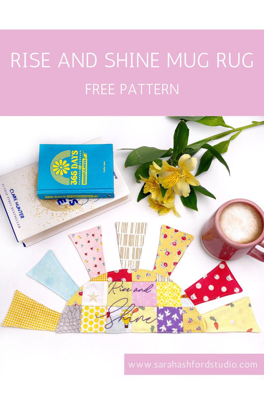 Rise and Shine Mug Rug FREE Pattern