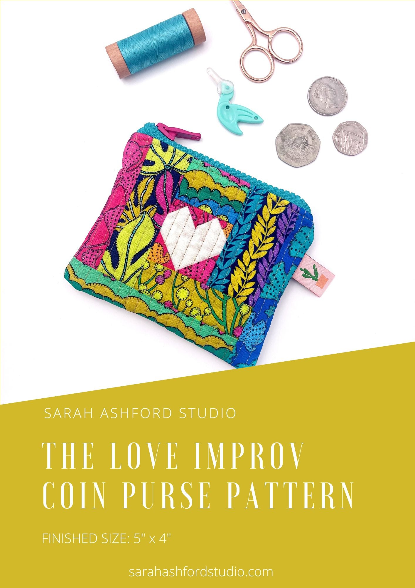 Love Improv Coin Purse PDF Pattern