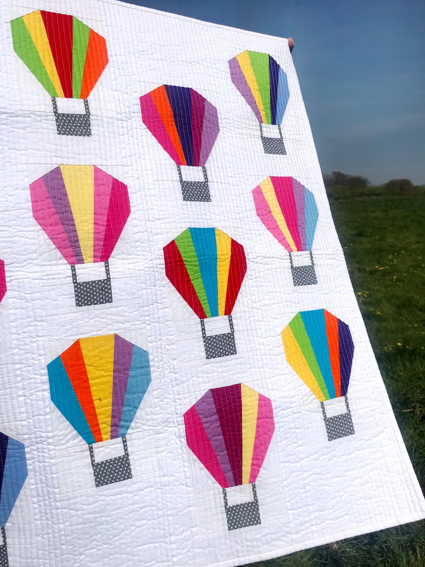 PDF Quilting Pattern Download - Up and Away Baby Quilt