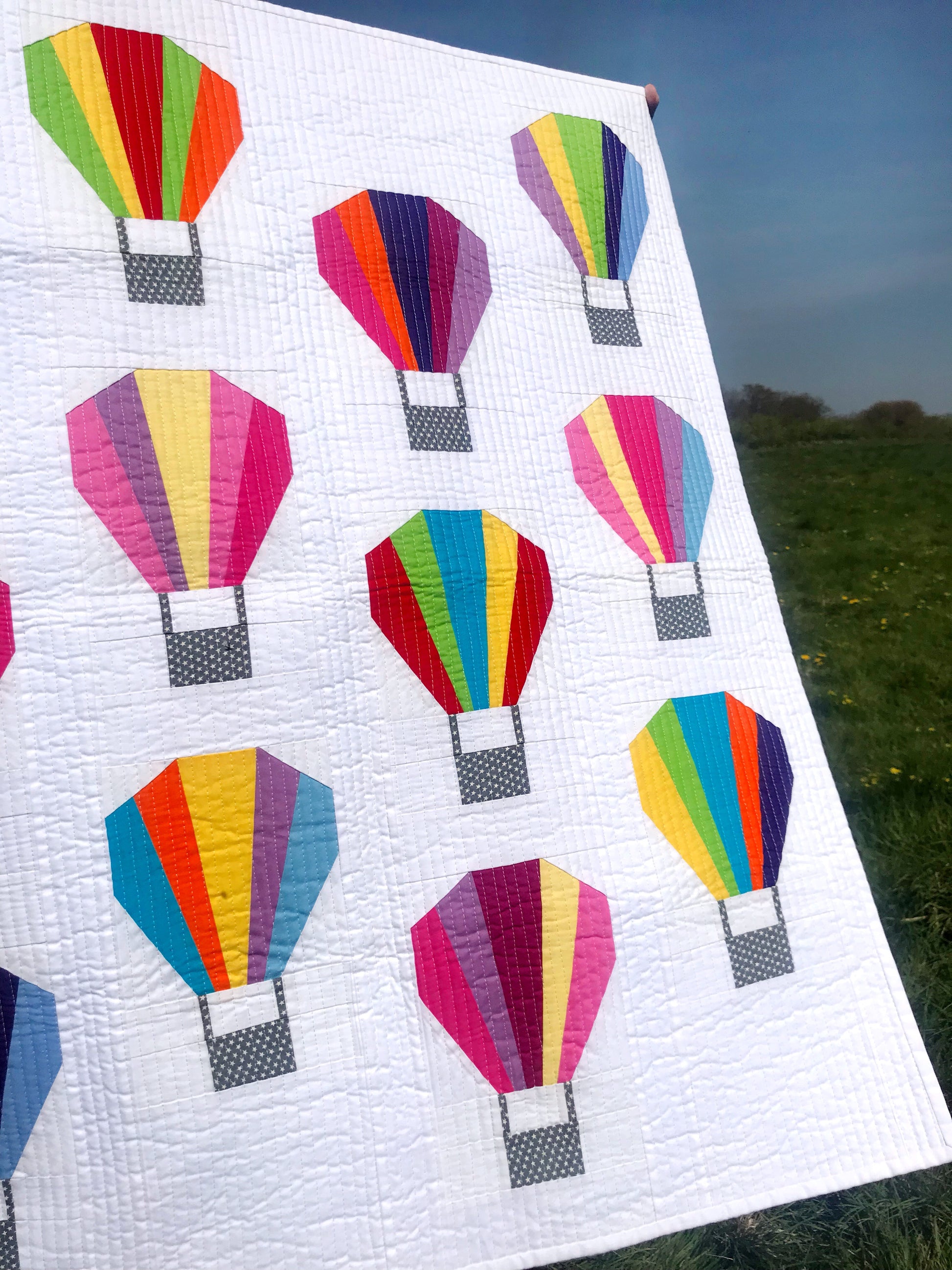 PDF Quilting Pattern Download - Up and Away Baby Quilt