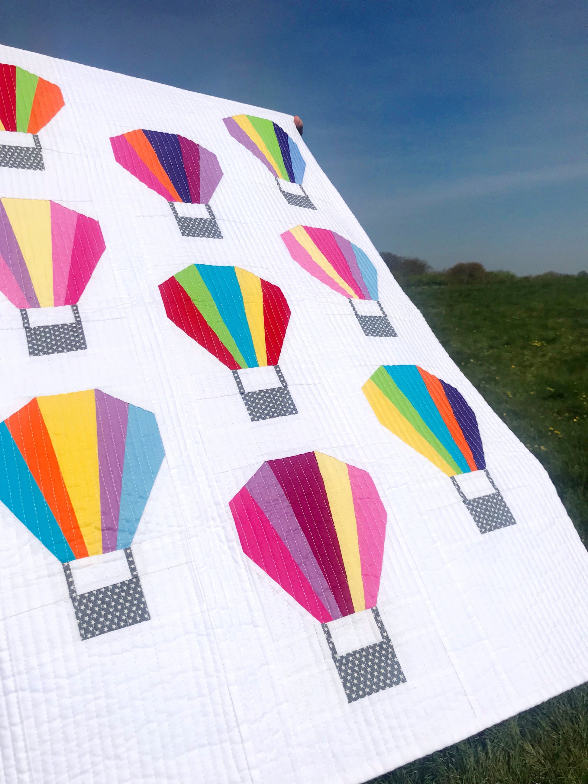 PDF Quilting Pattern Download - Up and Away Baby Quilt