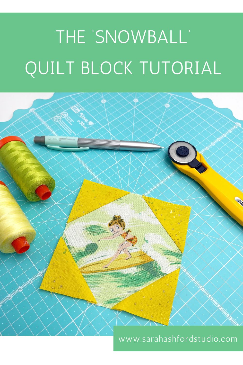 Snowball Tutorial The 'Snowball' Quilt Block Tutorial – Sarah Ashford Studio