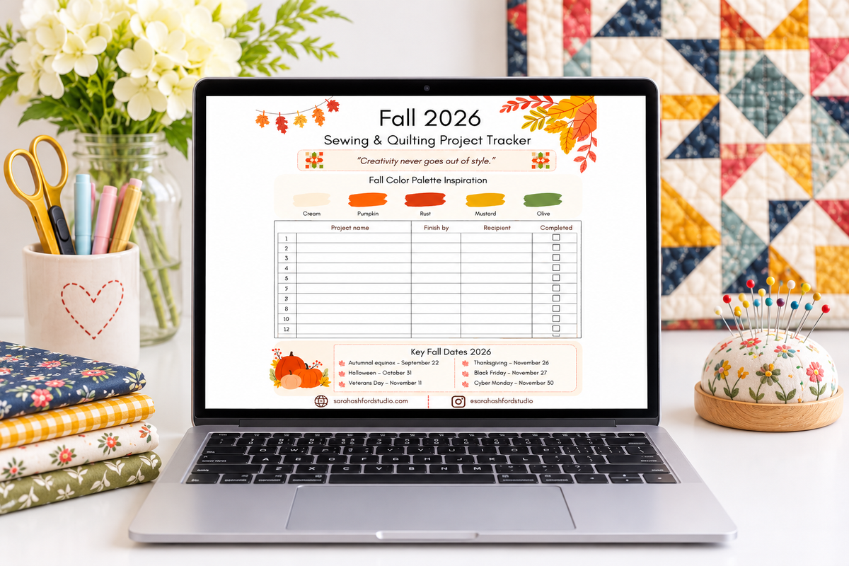 US 4 Seasons FILLABLE Sewing and Quilting Project Planner PDF