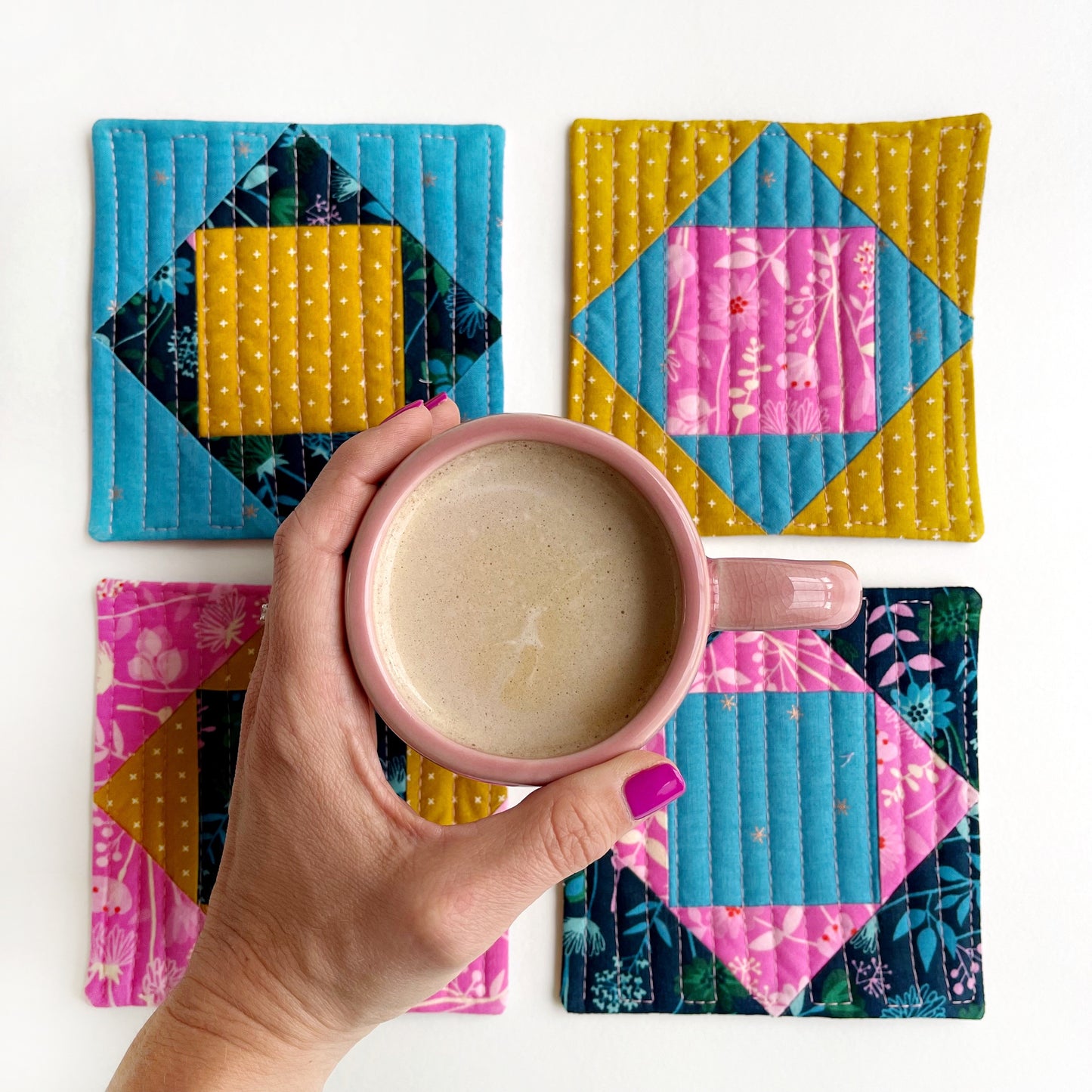 Coffee Break Coasters PDF Digital Pattern